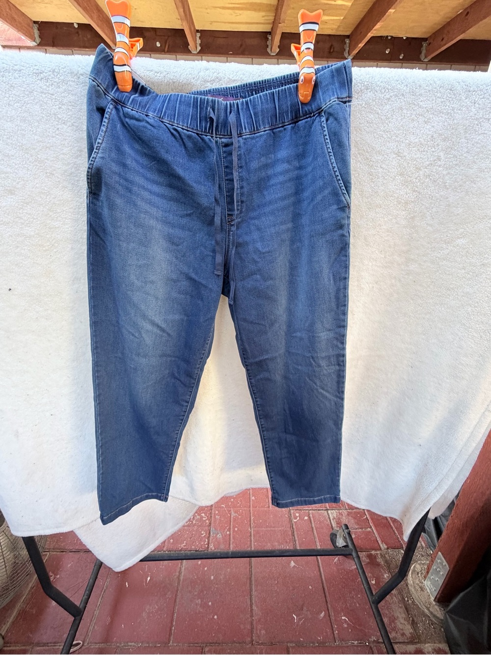 Gloria Vanderbilt womens Anya Indigo Relaxed Elastic-Waist Jeans